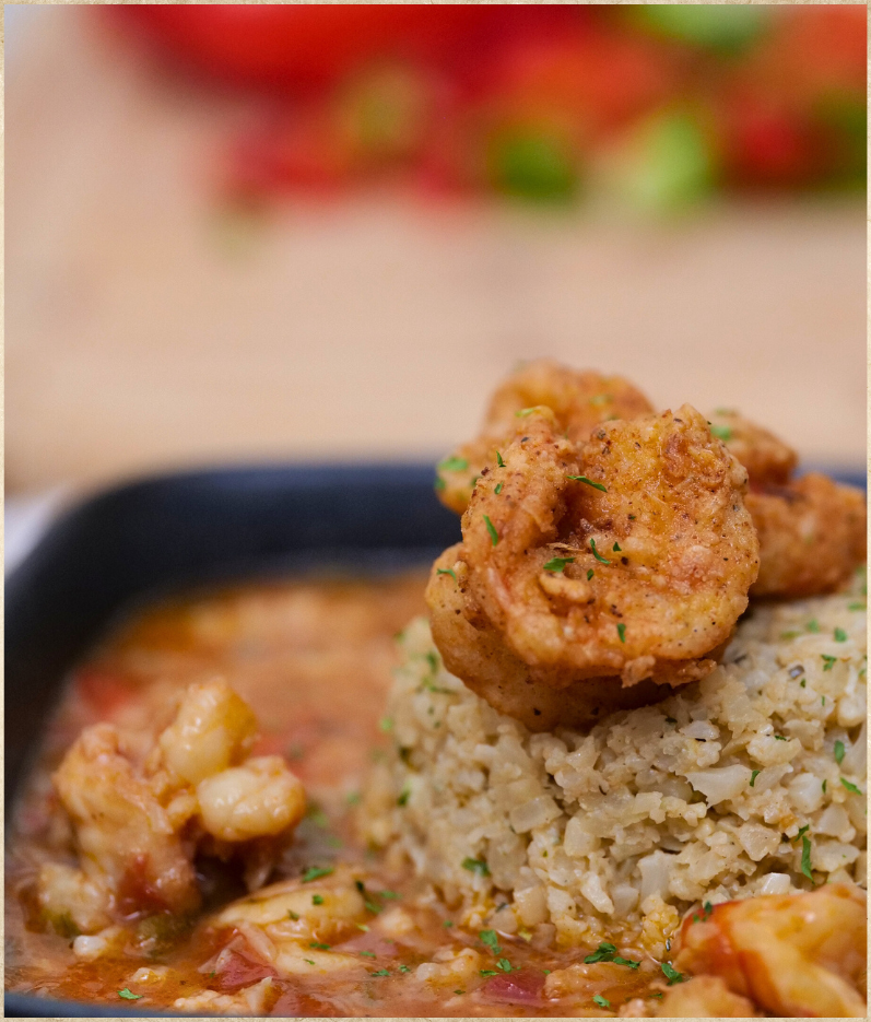 Shrimp Creole w/Cajun Cauliflower Rice